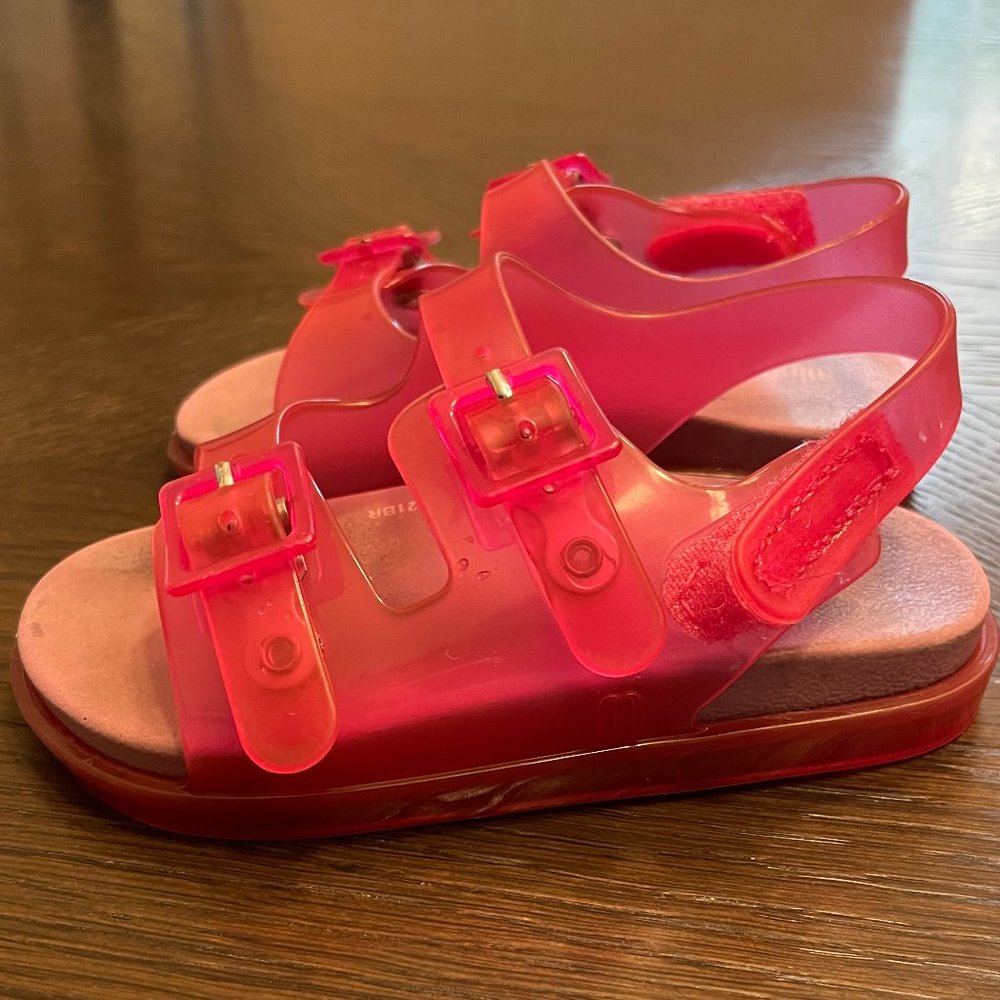 Mini Melissa Buckle Strap Sandal, Pink/Lilac, Toddler Size 6 M